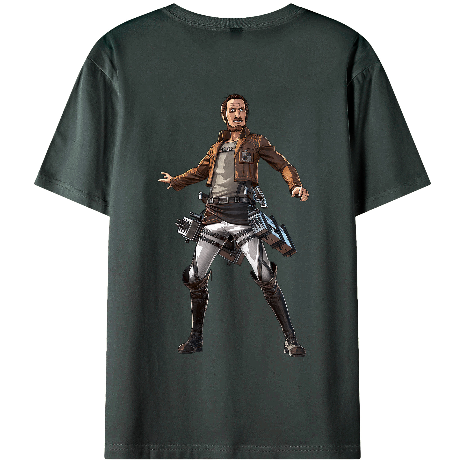 （画像用） 進撃の巨人 Attack on Titan 綿100％ メンズ半袖Tシャツ（バックプリント） 通気性